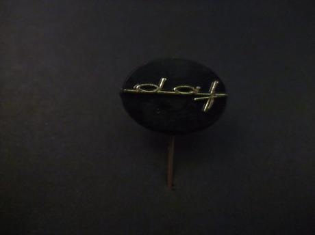 DAF logo zwart goudkleurige letters